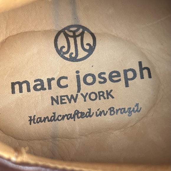 NWOB Marc Joseph New York Hand Crafted in Brazil Brown Leather Dress Shoes Sz 11 - Picture 11 of 14